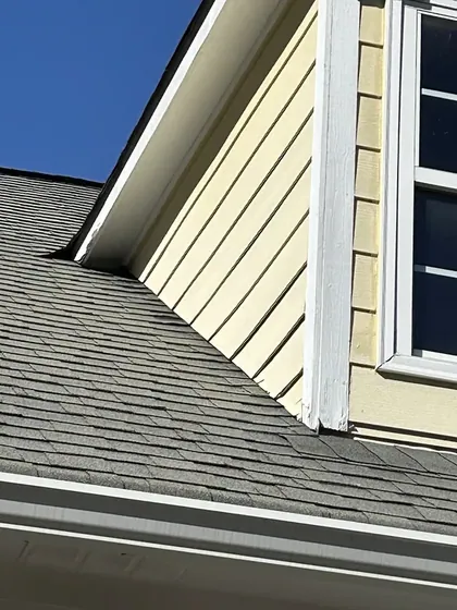 Roofline and siding detail