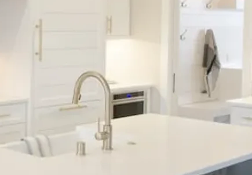 Kitchen sink with a gooseneck faucet